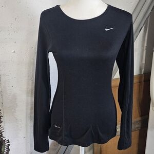 Nike Women's Black Dri-FIT Long Sleeve Tee
